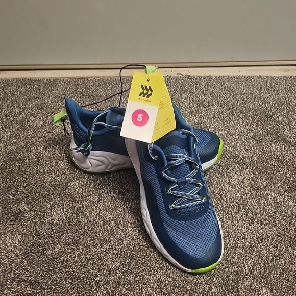 All in Motion Navy and Lime Athletic Shoes - Picture 1 of 1